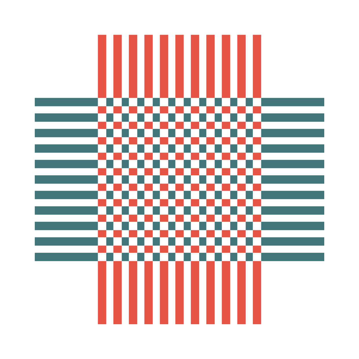 Checkerboard Cross Geometric DTF Transfer