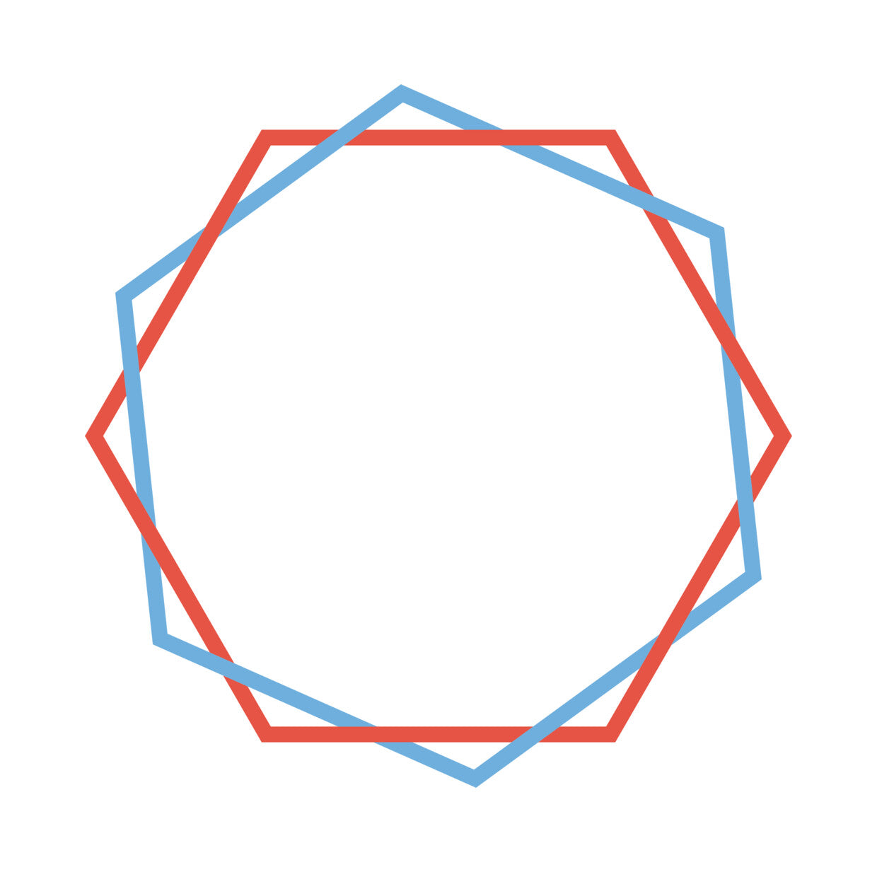 Interlocking Octagons Geometric Design DTF Transfer