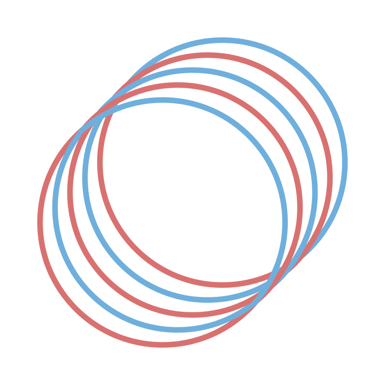 Abstract Interlocking Rings DTF Transfer