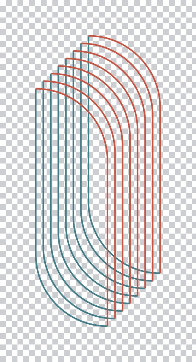 Rounded Capsule Line Art DTF Transfer