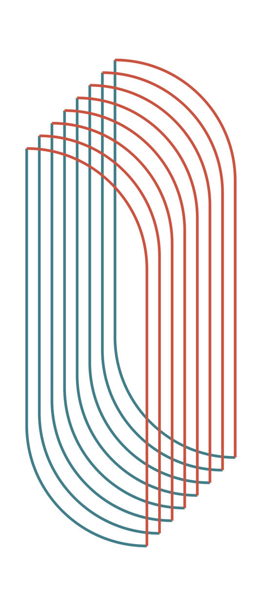Rounded Capsule Line Art DTF Transfer