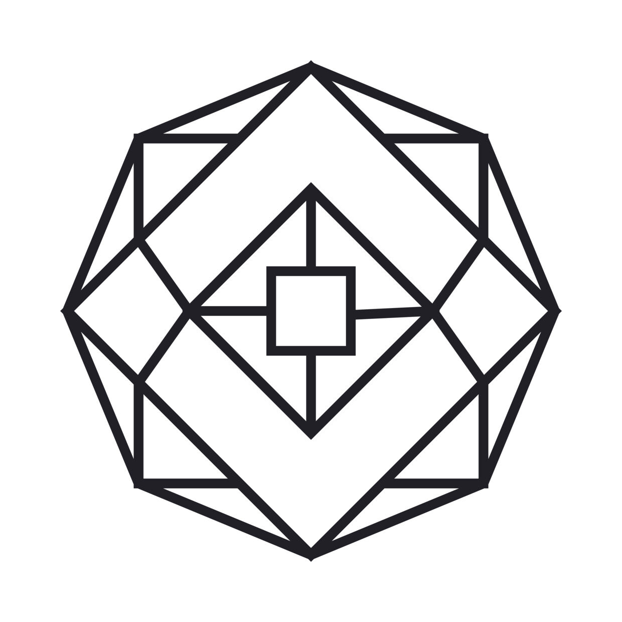 Geometric Crystal Outline DTF Transfer