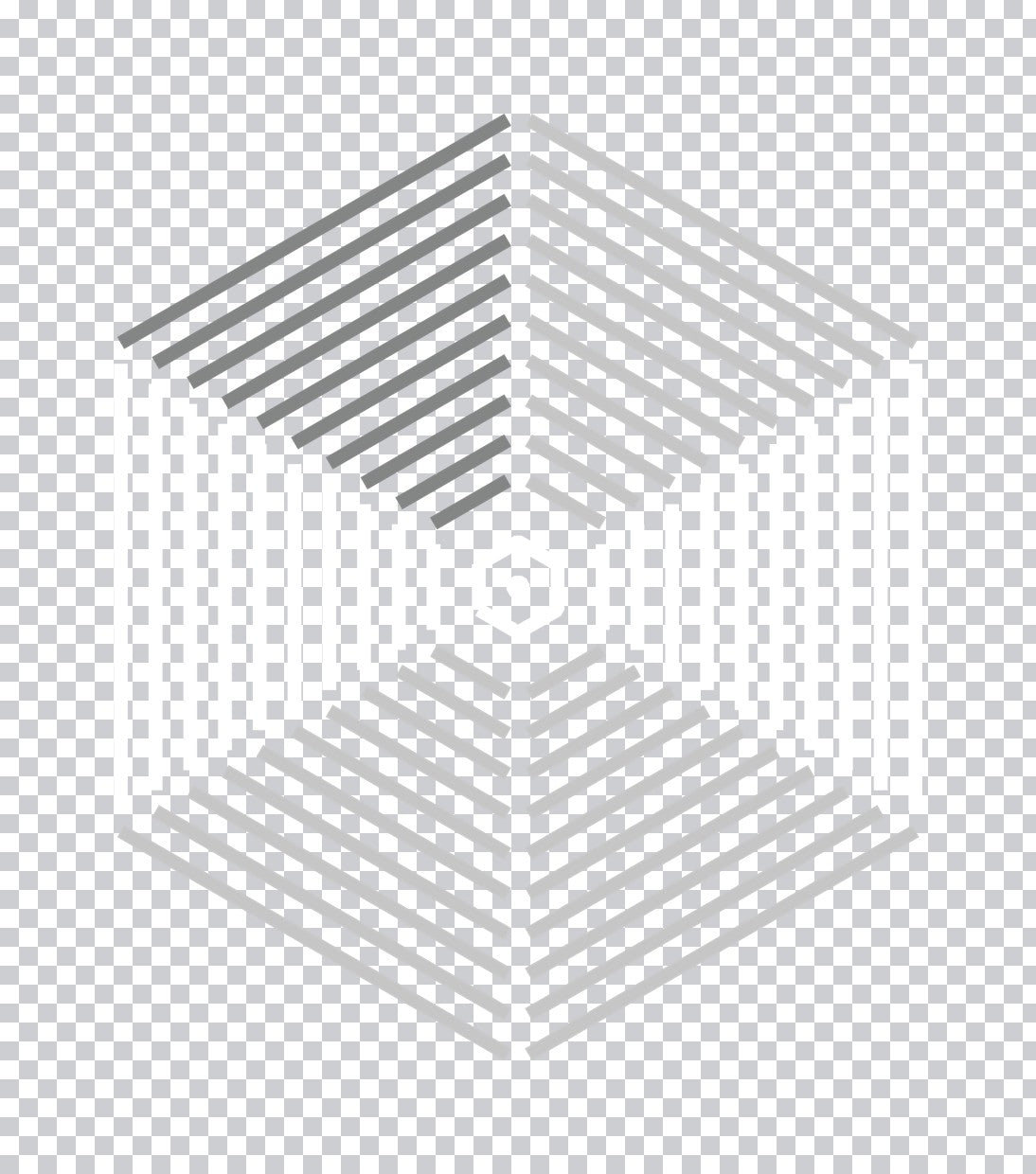 Abstract Mirrored Geometric Pyramid DTF Transfer