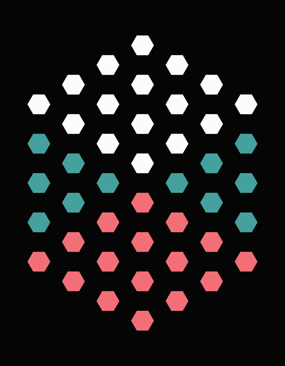 Hexagon Gradient Geometric DTF Transfer