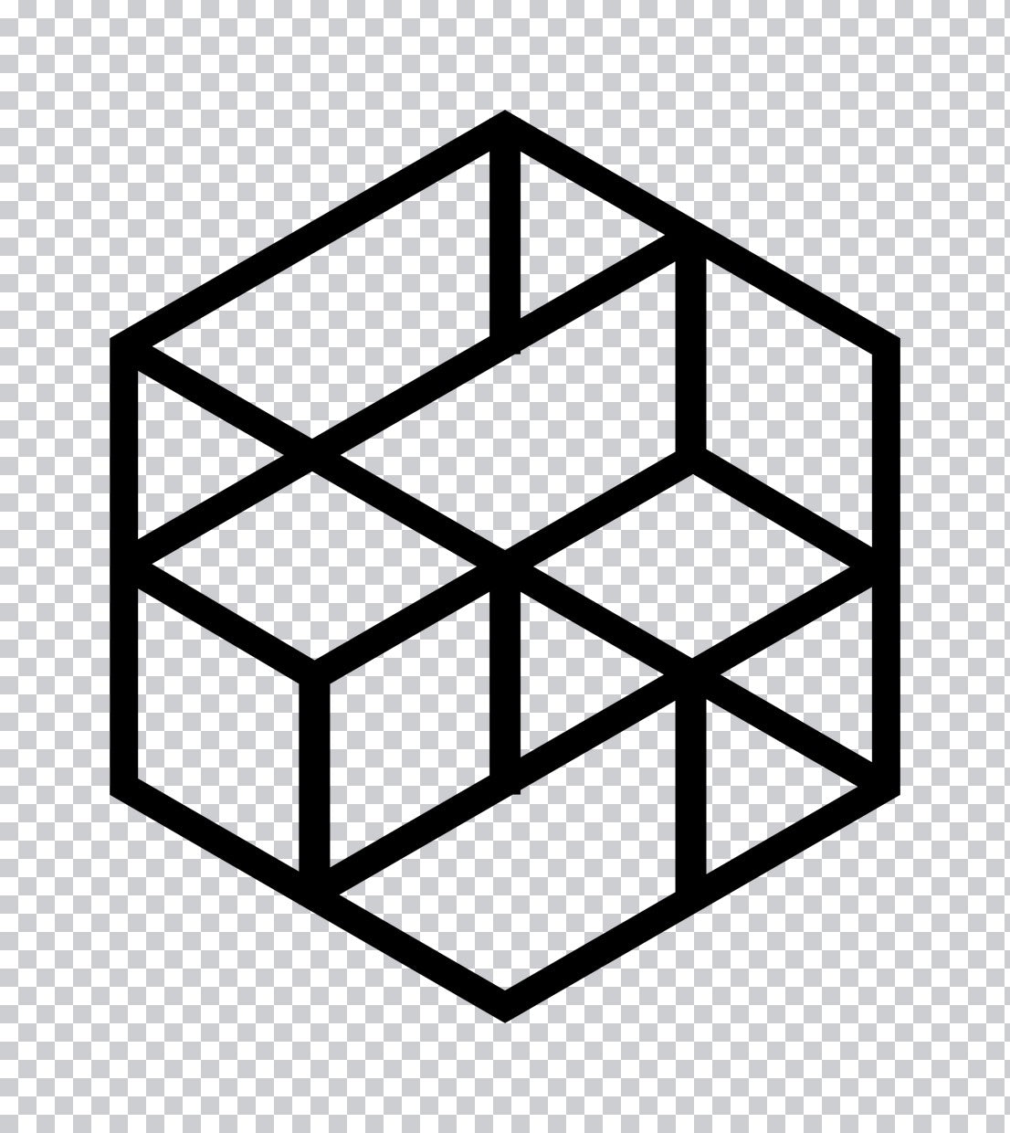 Geometric Hexagon Wireframe DTF Transfer