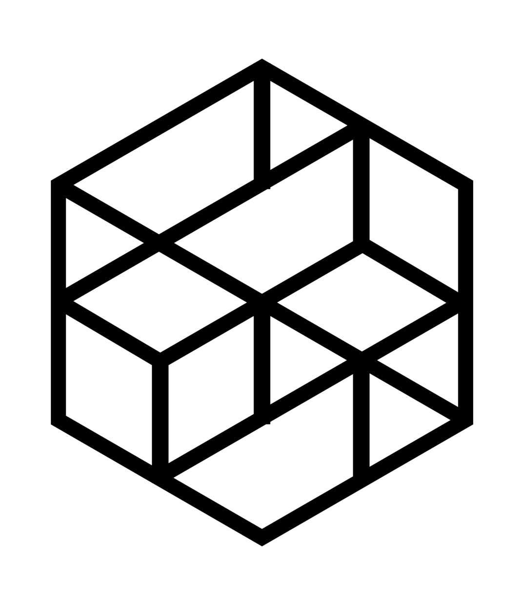 Geometric Hexagon Wireframe DTF Transfer
