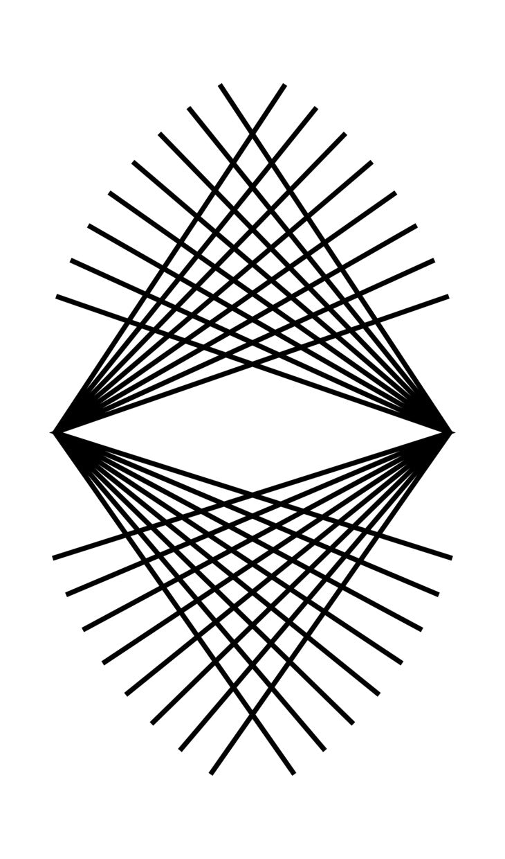 Geometric String Art Ellipse DTF Transfer