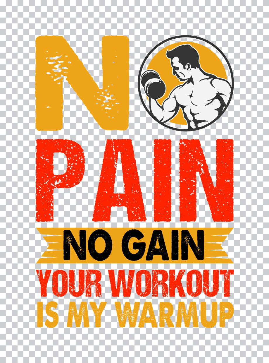No Pain No Gain Workout DTF Transfer