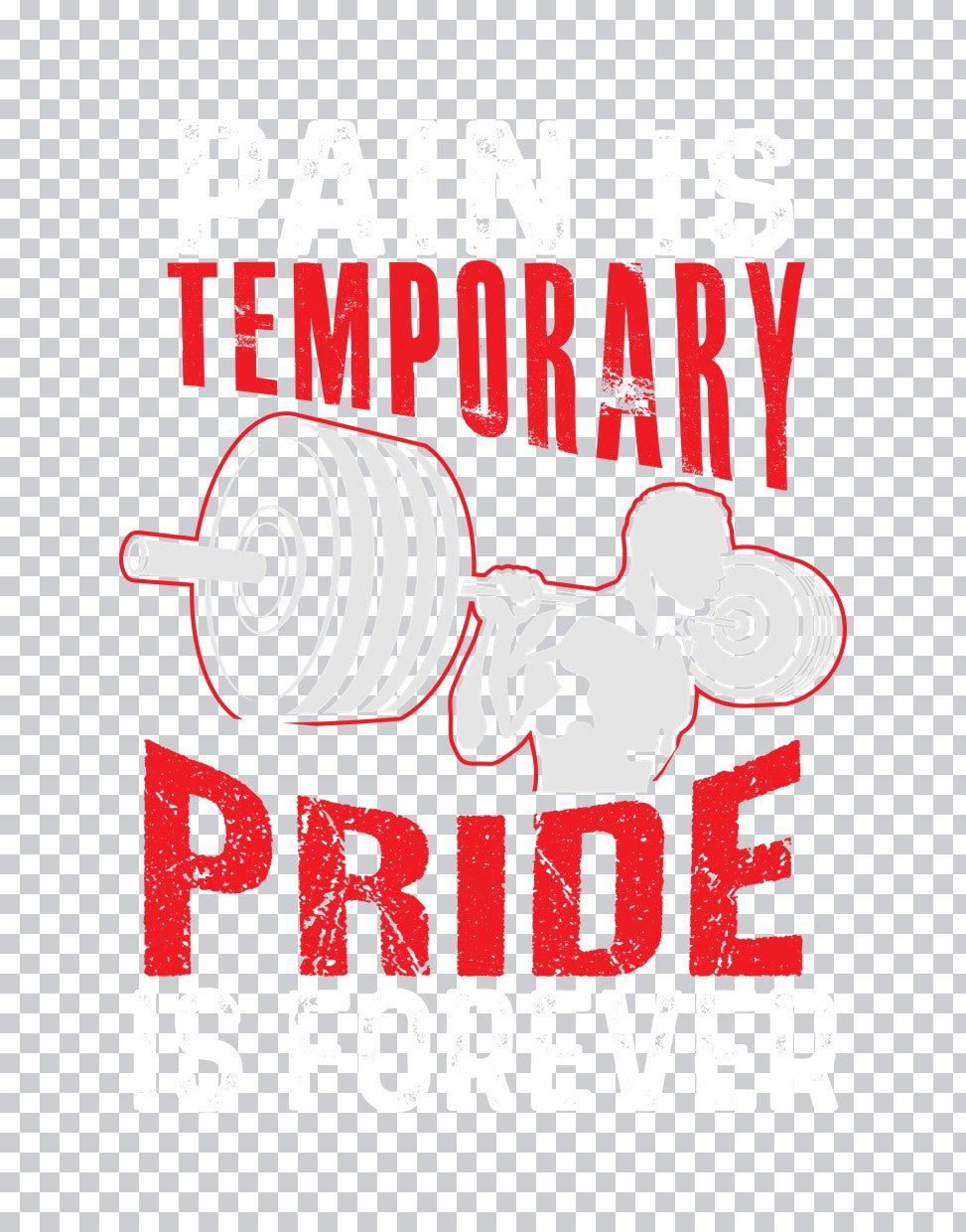 Temporary Pride Weightlifting DTF Transfer