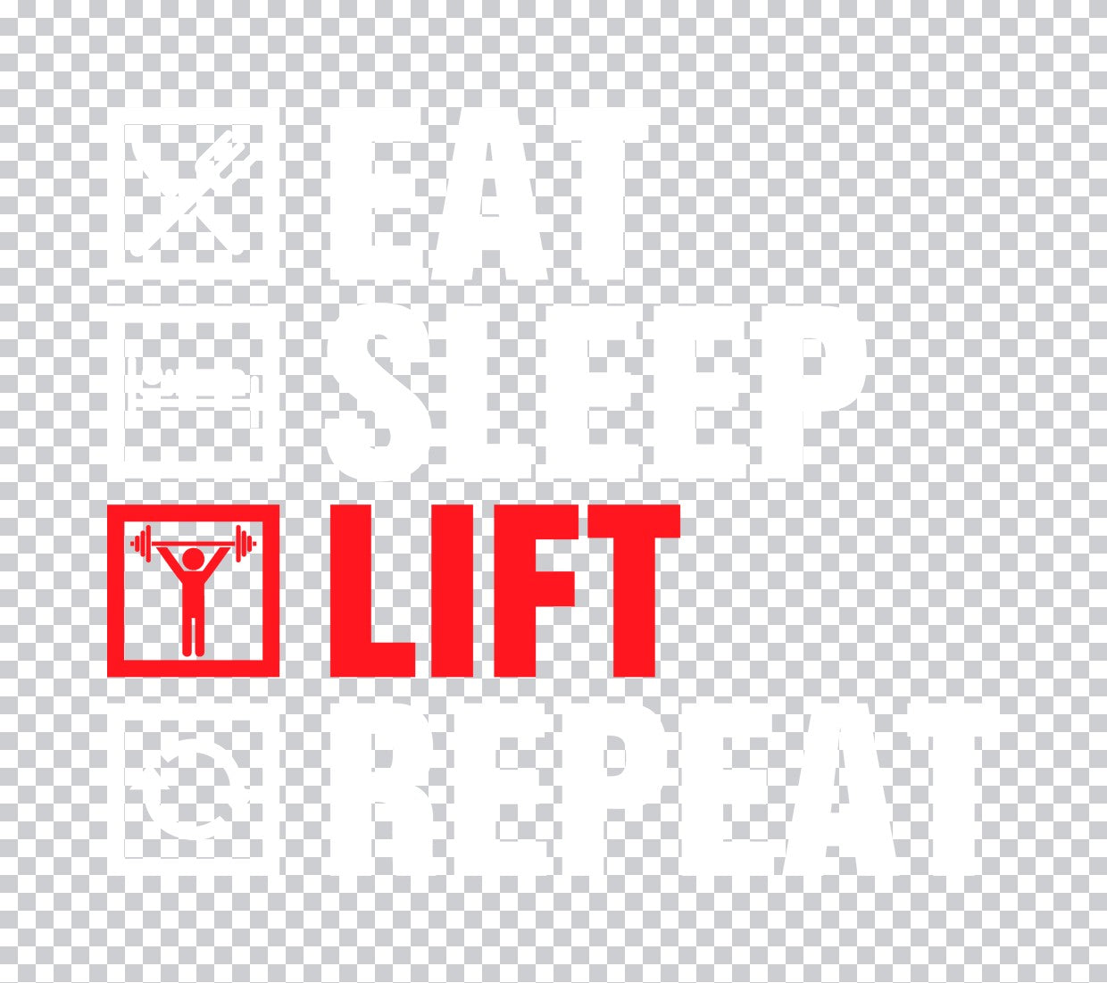LIFT Weightlifting Graphic DTF Transfer