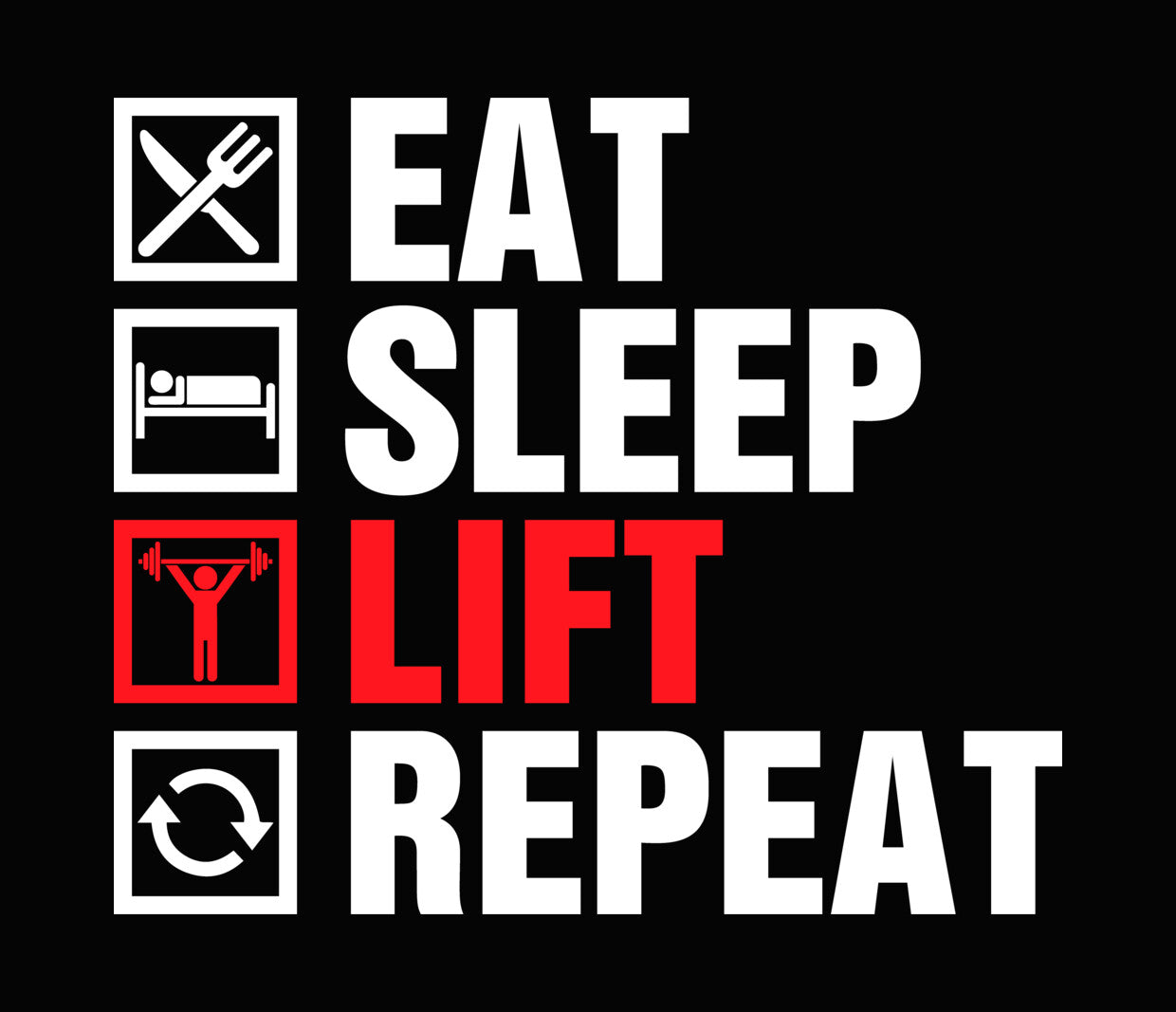 LIFT Weightlifting Graphic DTF Transfer