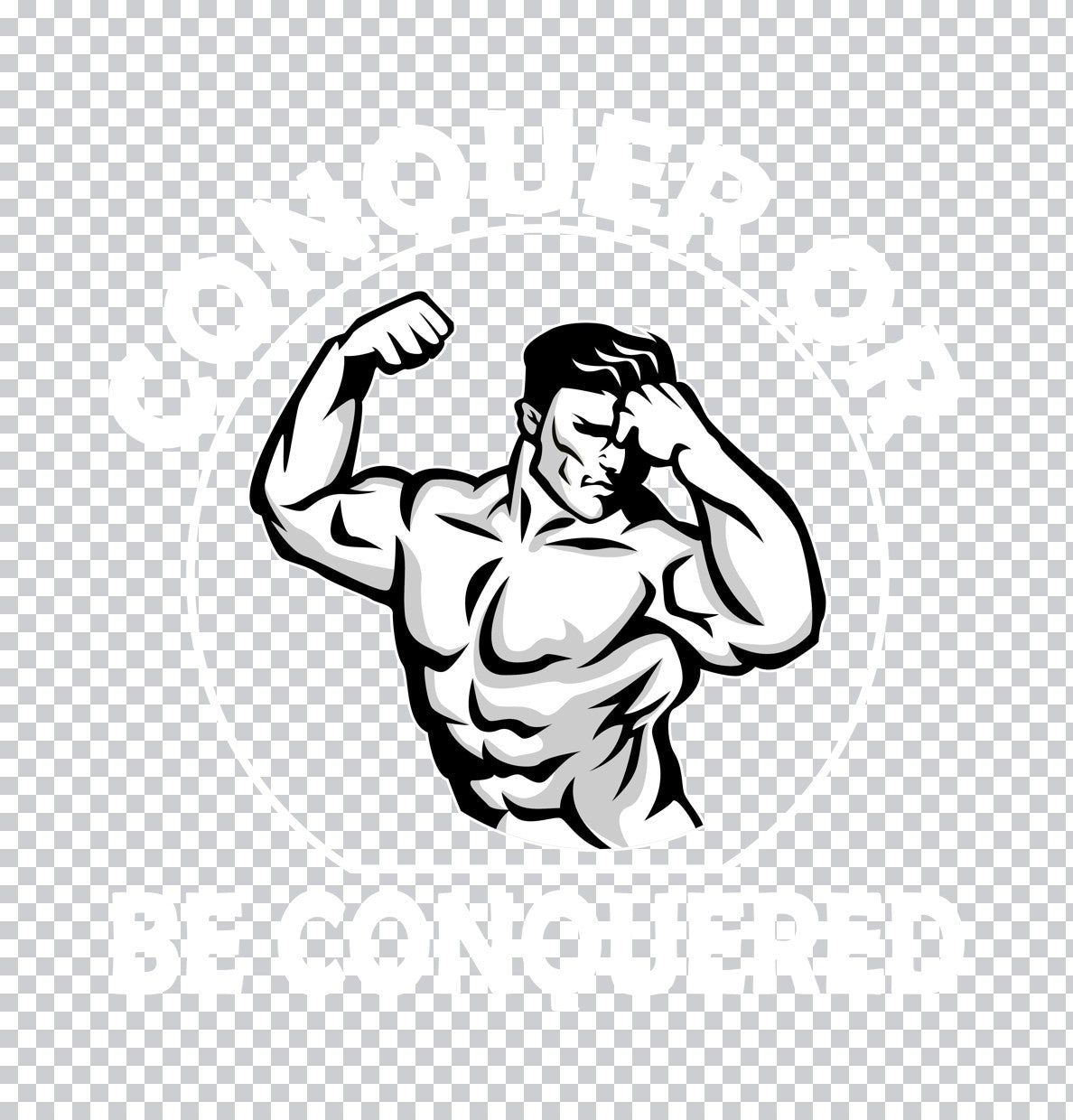 Bodybuilder Flex Silhouette DTF Transfer
