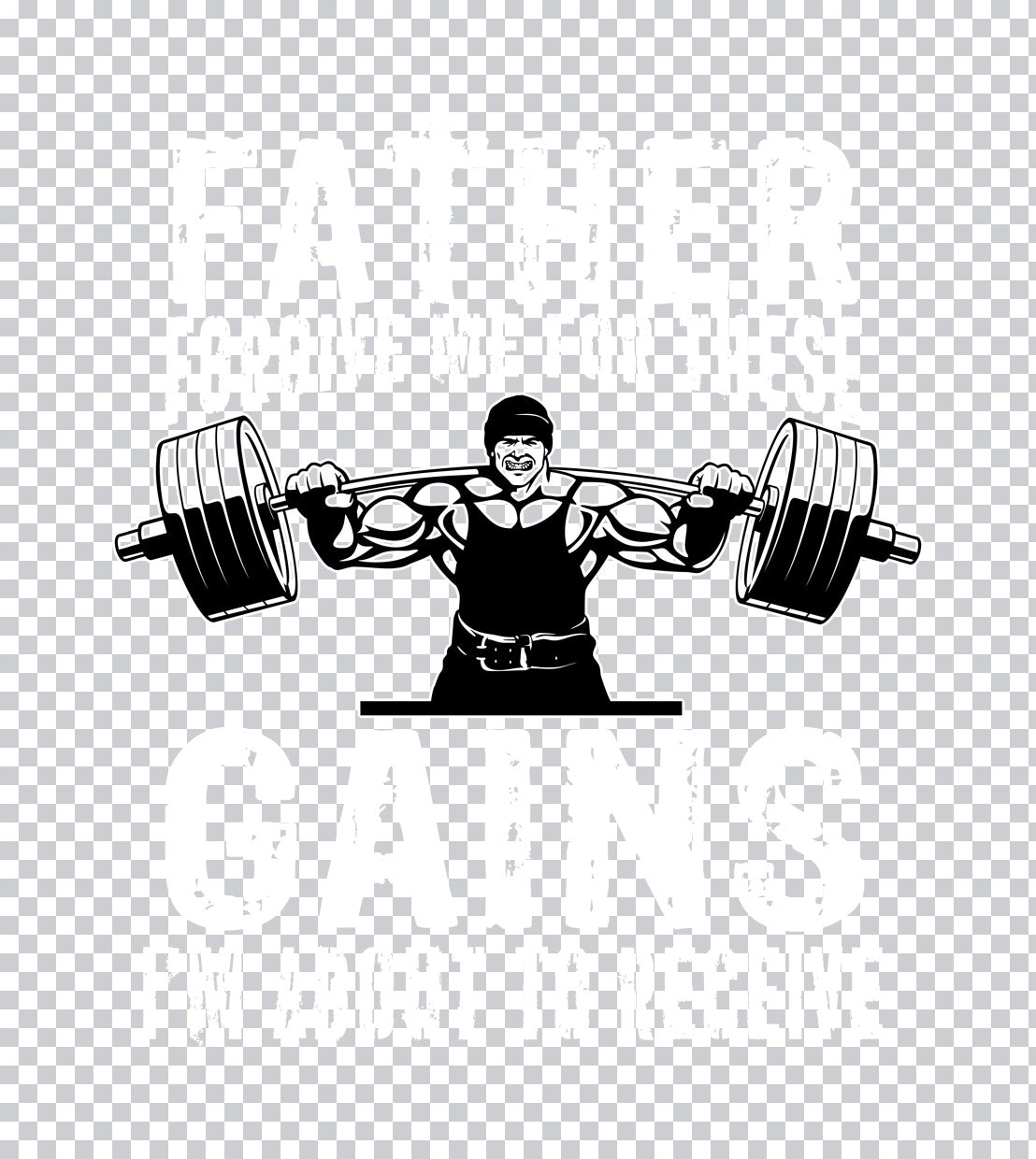 Heavy Lifting Weightlifter Graphic DTF Transfer