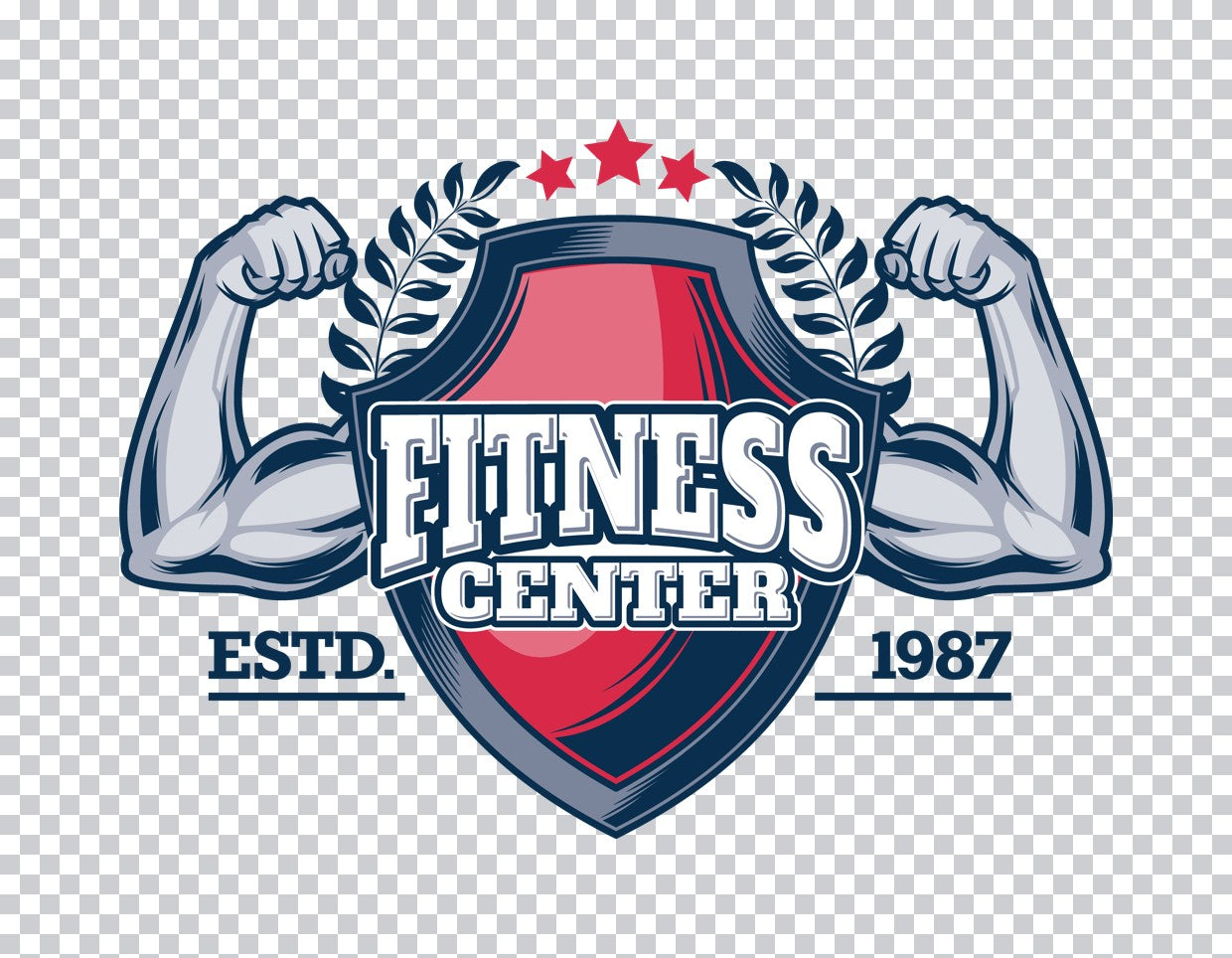 Fitness Center Shield DTF Transfer