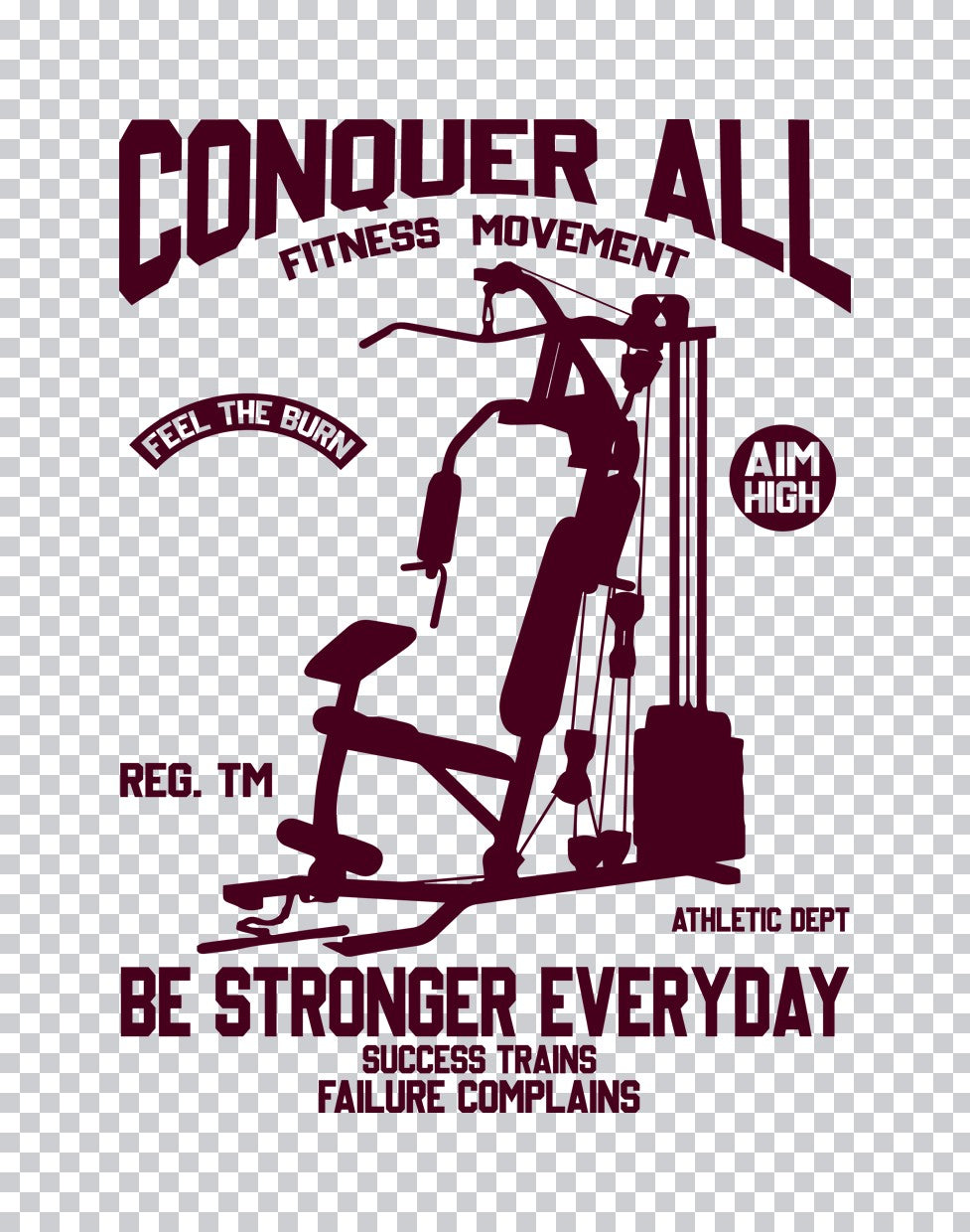 Conquer All Fitness Motivation DTF Transfer