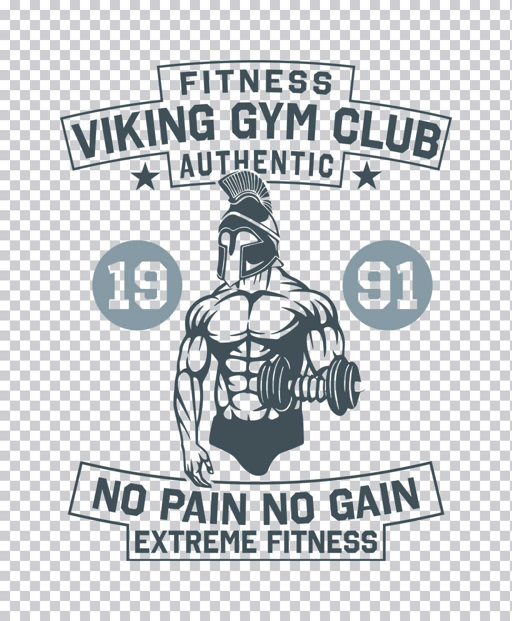 Viking Gym Club No Pain DTF Transfer