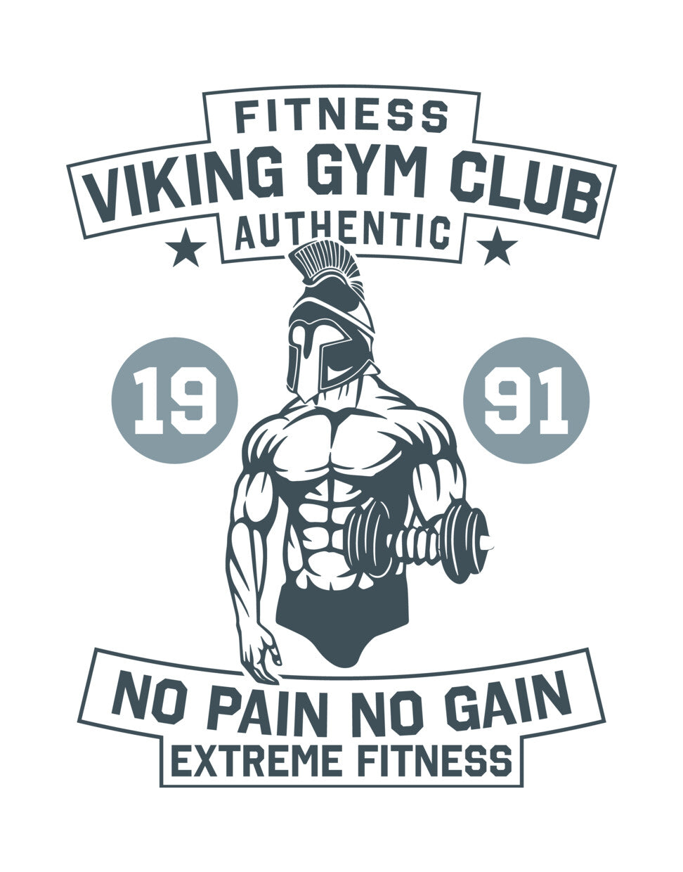 Viking Gym Club No Pain DTF Transfer