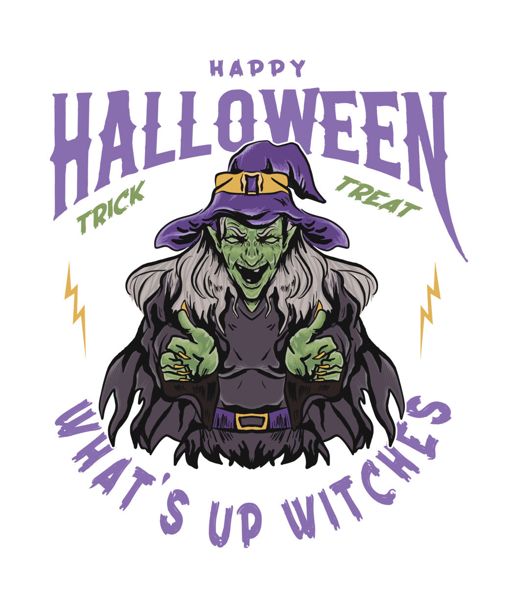 What's Up Witches Halloween DTF Transfer