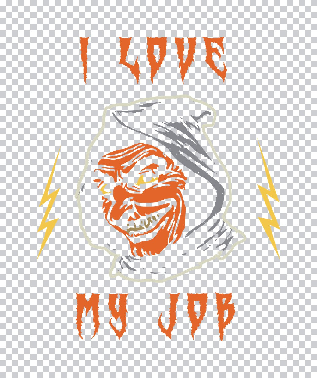 I Love My Job Grim Reaper DTF Transfer