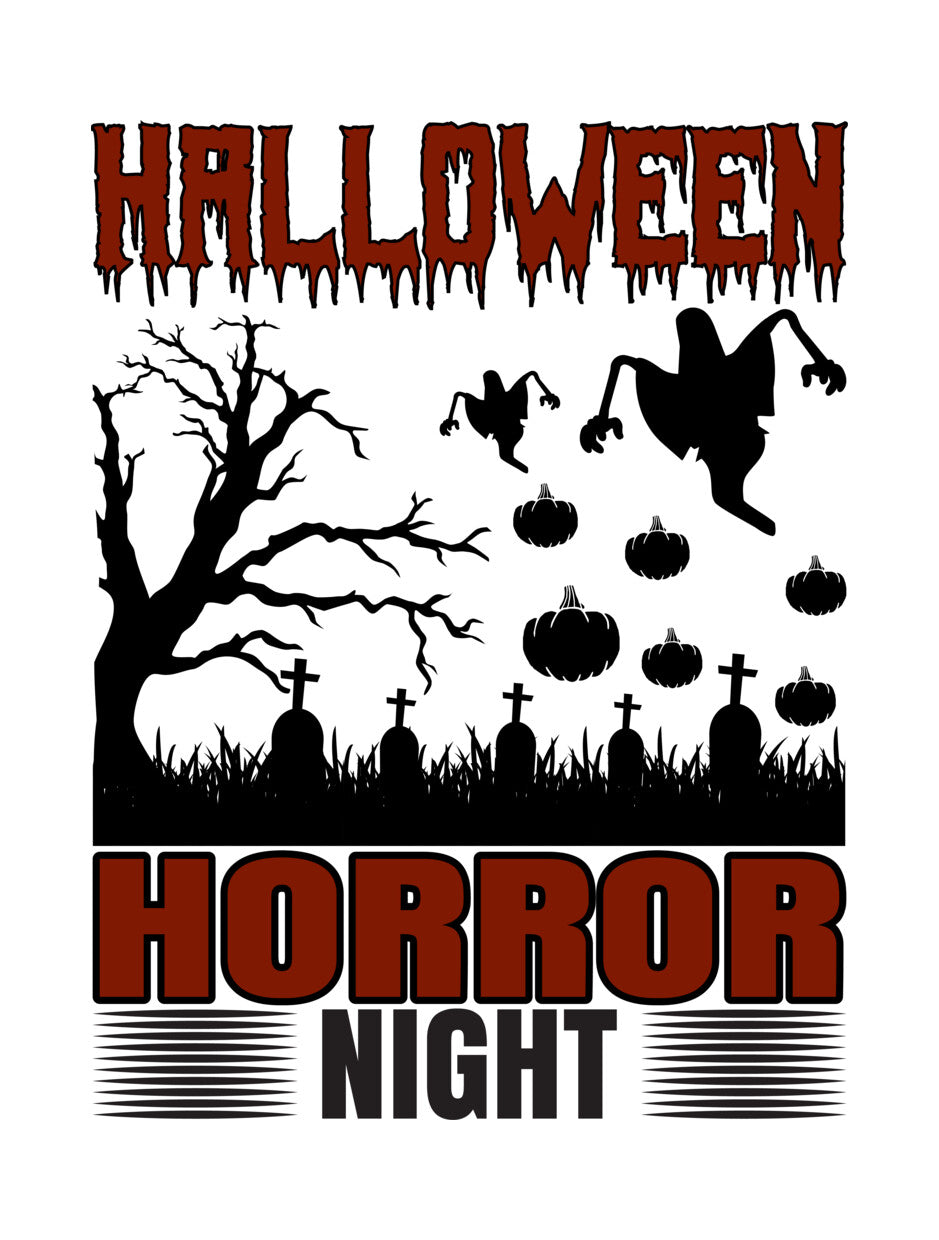 Haunted Graveyard Halloween Night DTF Transfer