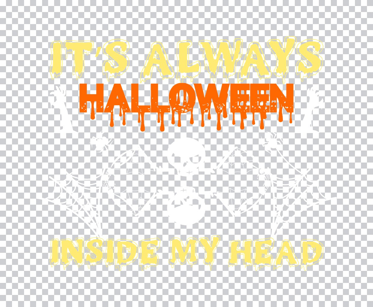Always Halloween Inside My Head DTF Transfer