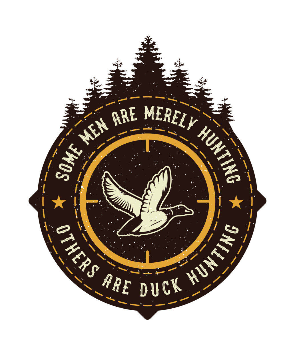 Duck Hunting Vintage Badge DTF Transfer