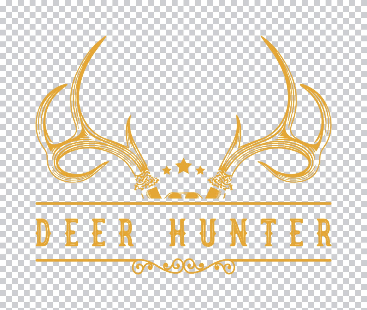 Deer Hunter Antler Emblem DTF Transfer