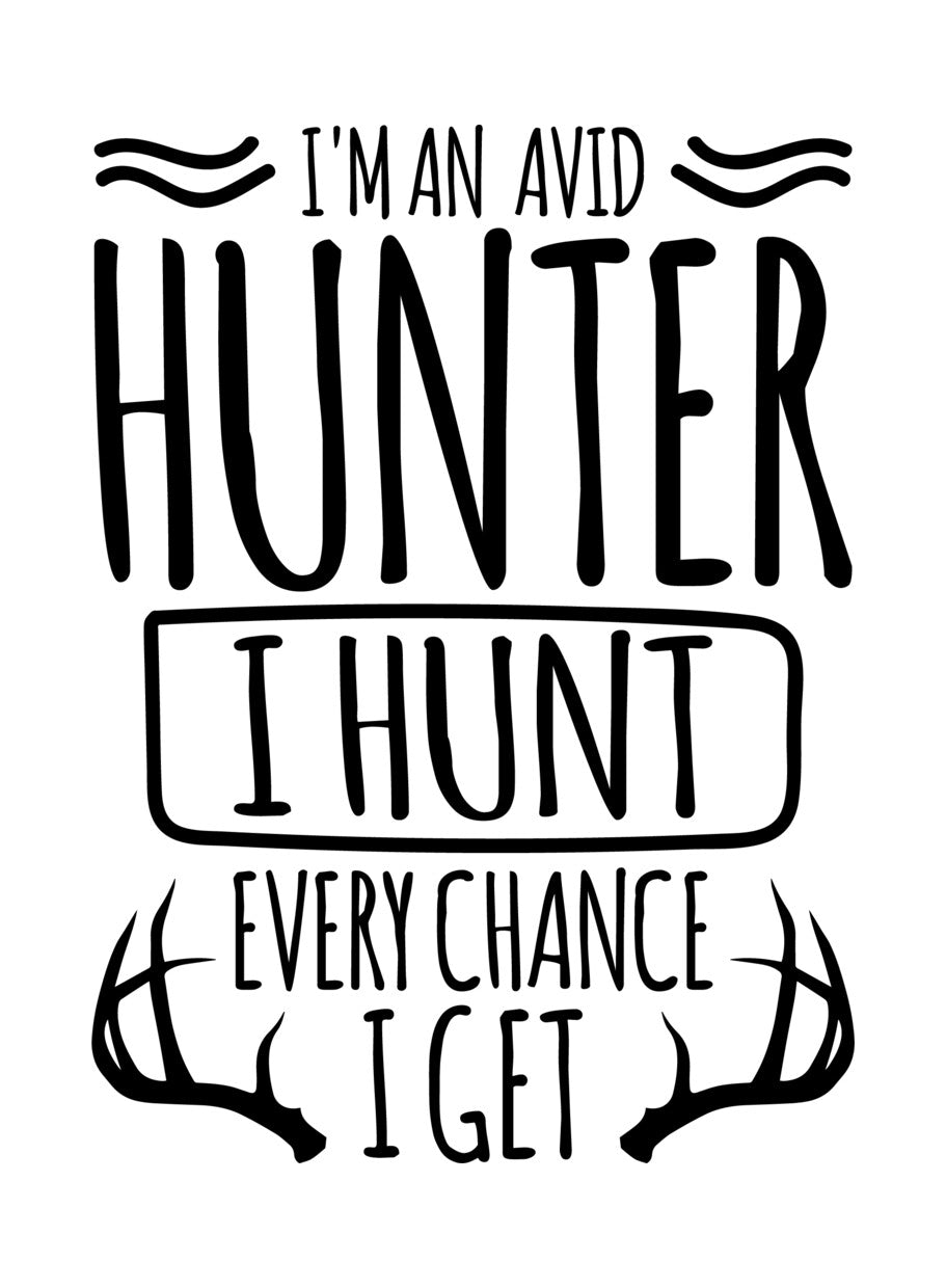 Avid Hunter Deer Antler DTF Transfer