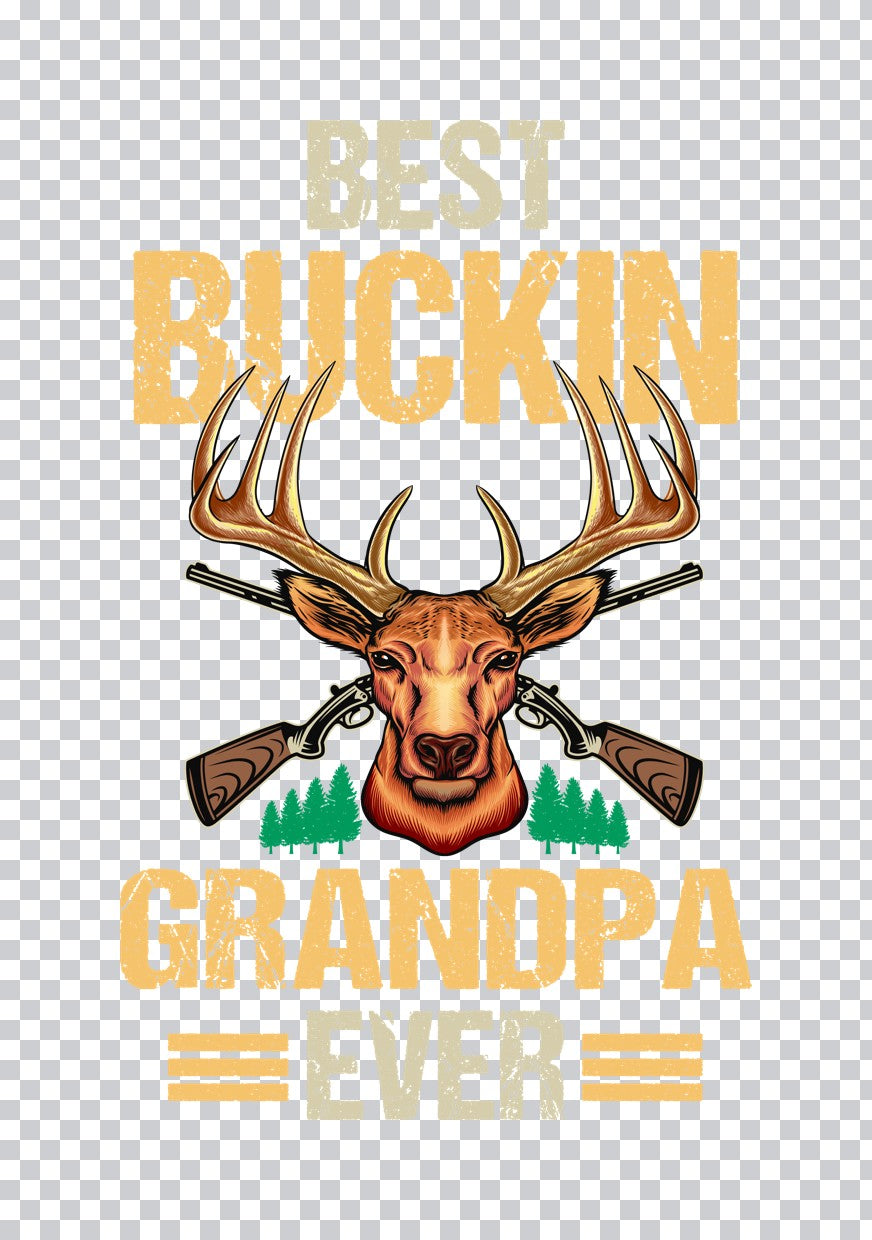 Best Buckin Grandpa Ever DTF Transfer