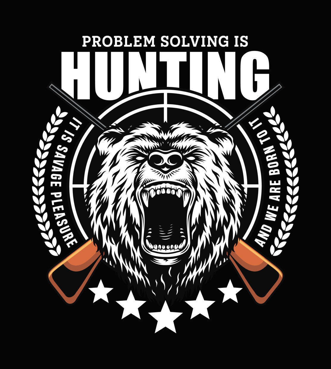 Aggressive Bear Hunting Target DTF Transfer