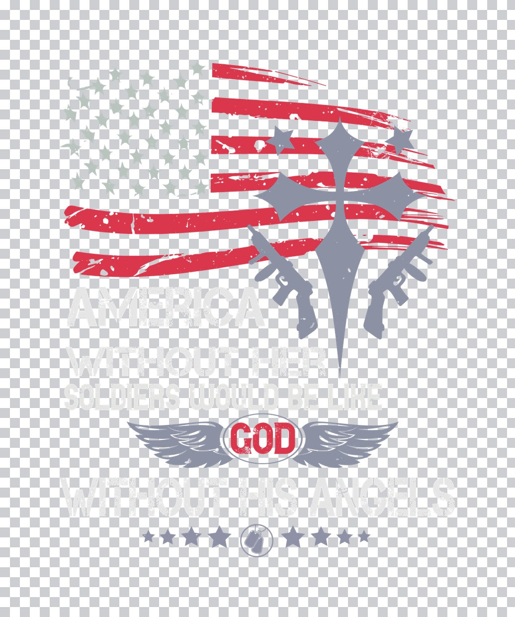 America Without Her Soldiers DTF Transfer