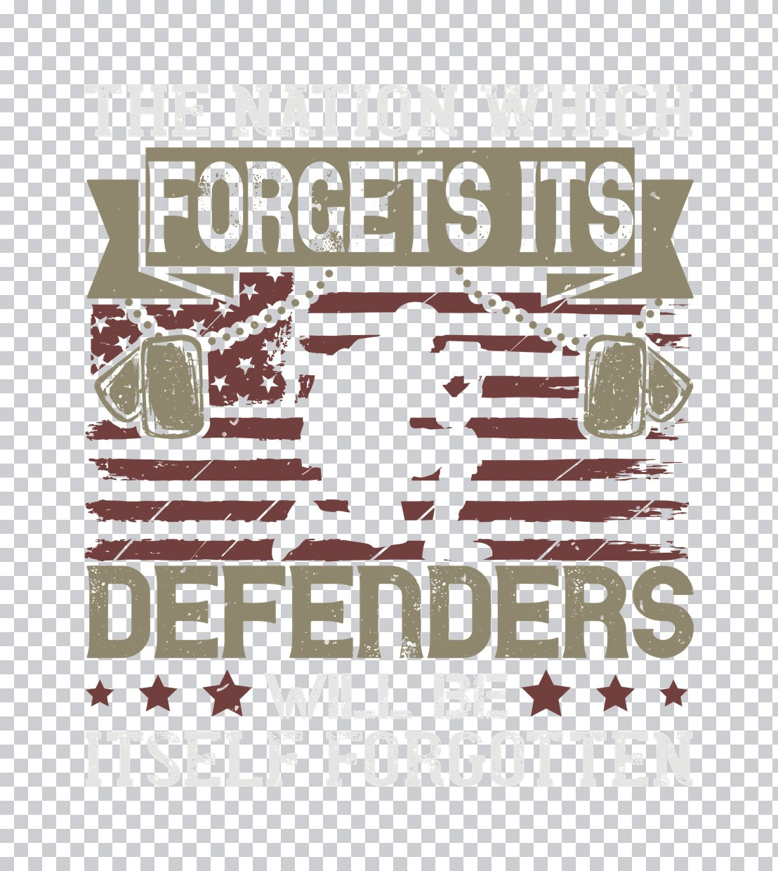 Nation Forgets Its Defenders DTF Transfer