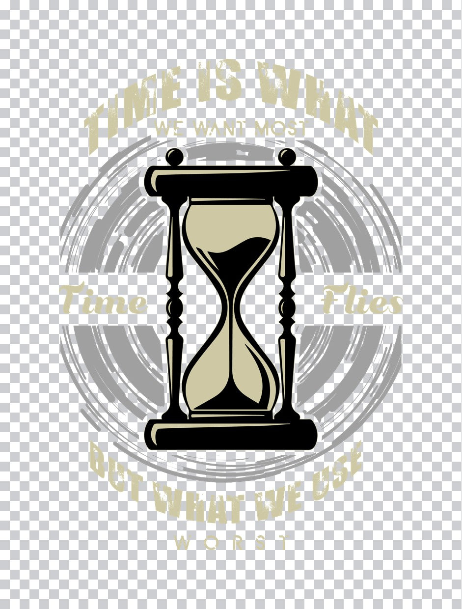 Hourglass Time Management Motif DTF Transfer