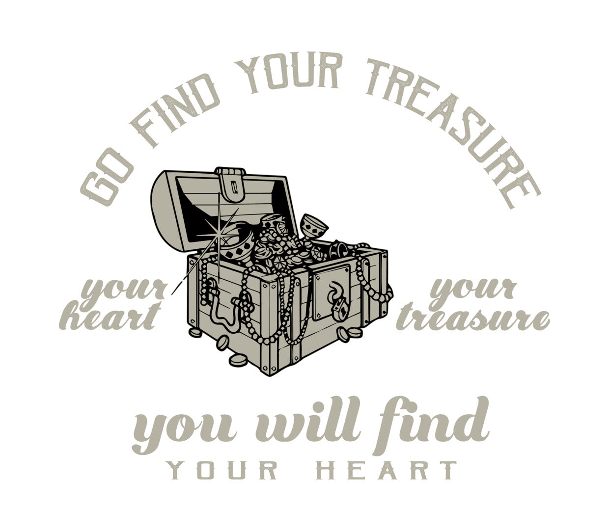 Treasure Chest Motivational Quote DTF Transfer