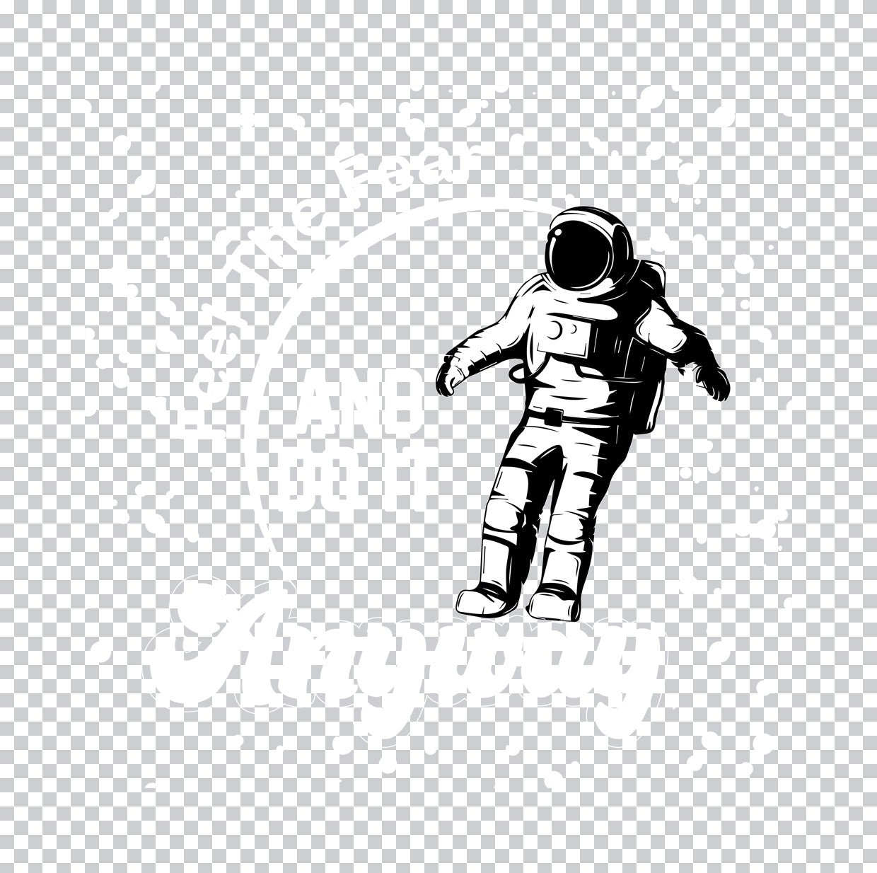 Floating Astronaut Space Explorer DTF Transfer