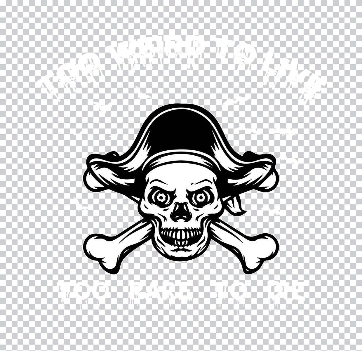 Pirate Skull and Crossbones DTF Transfer