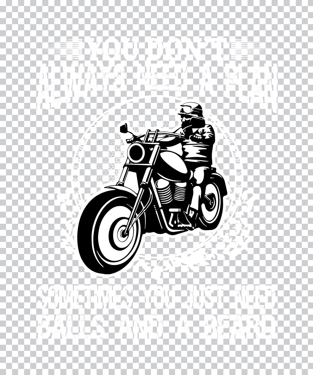 Classic Biker Silhouette DTF Transfer
