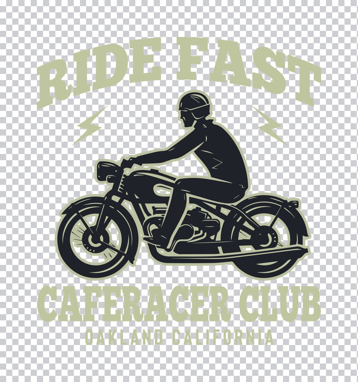 Ride Fast Cafe Racer DTF Transfer