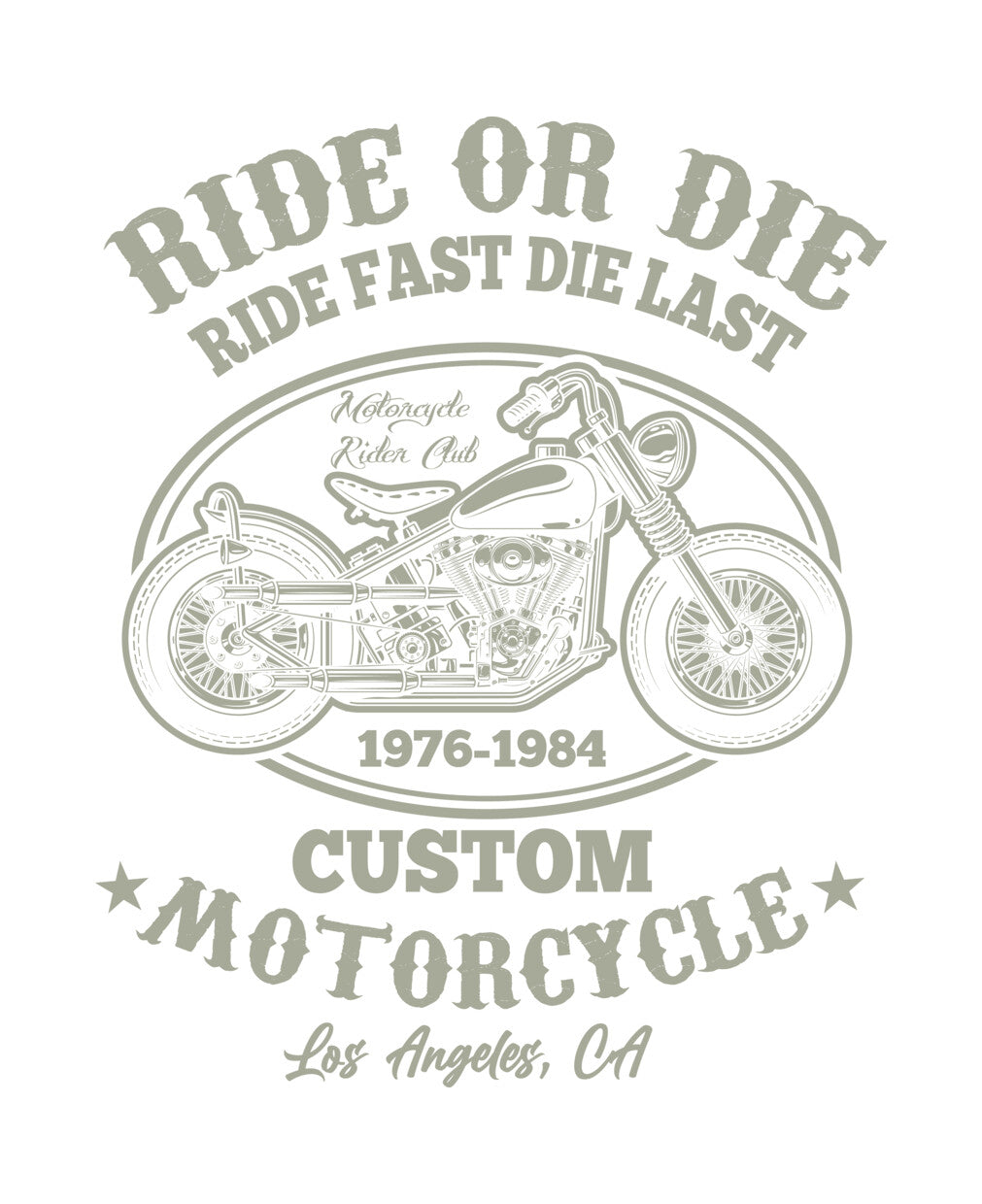 Ride Or Die Chopper DTF Transfer