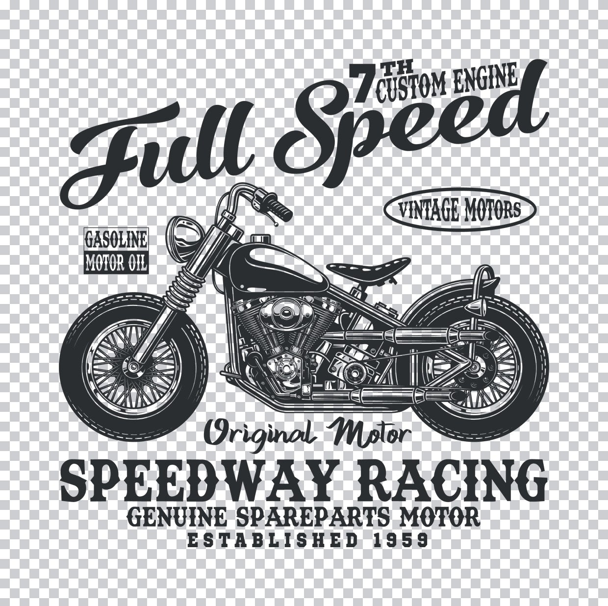 Full Speed Speedway Racing DTF Transfer