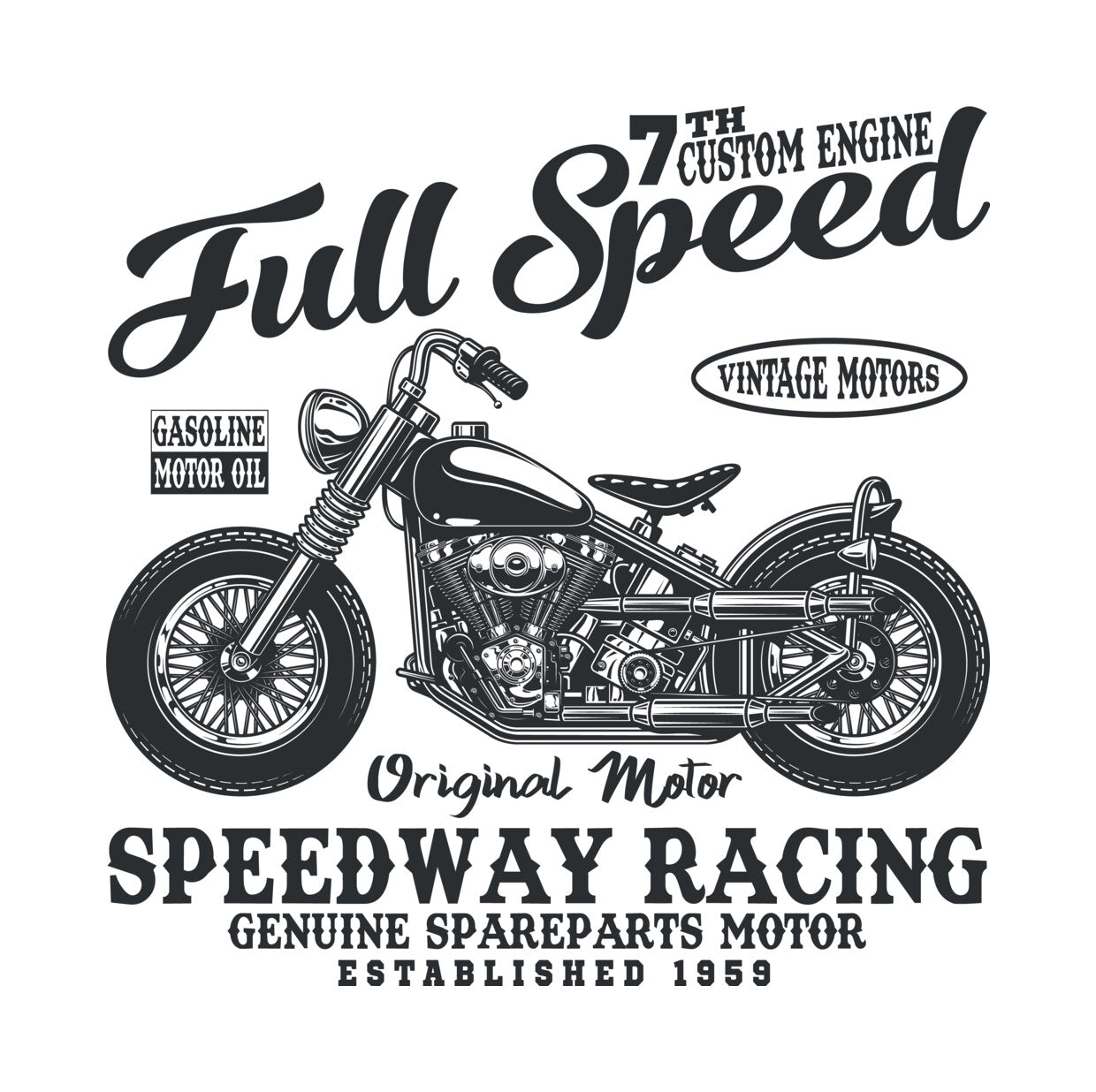 Full Speed Speedway Racing DTF Transfer
