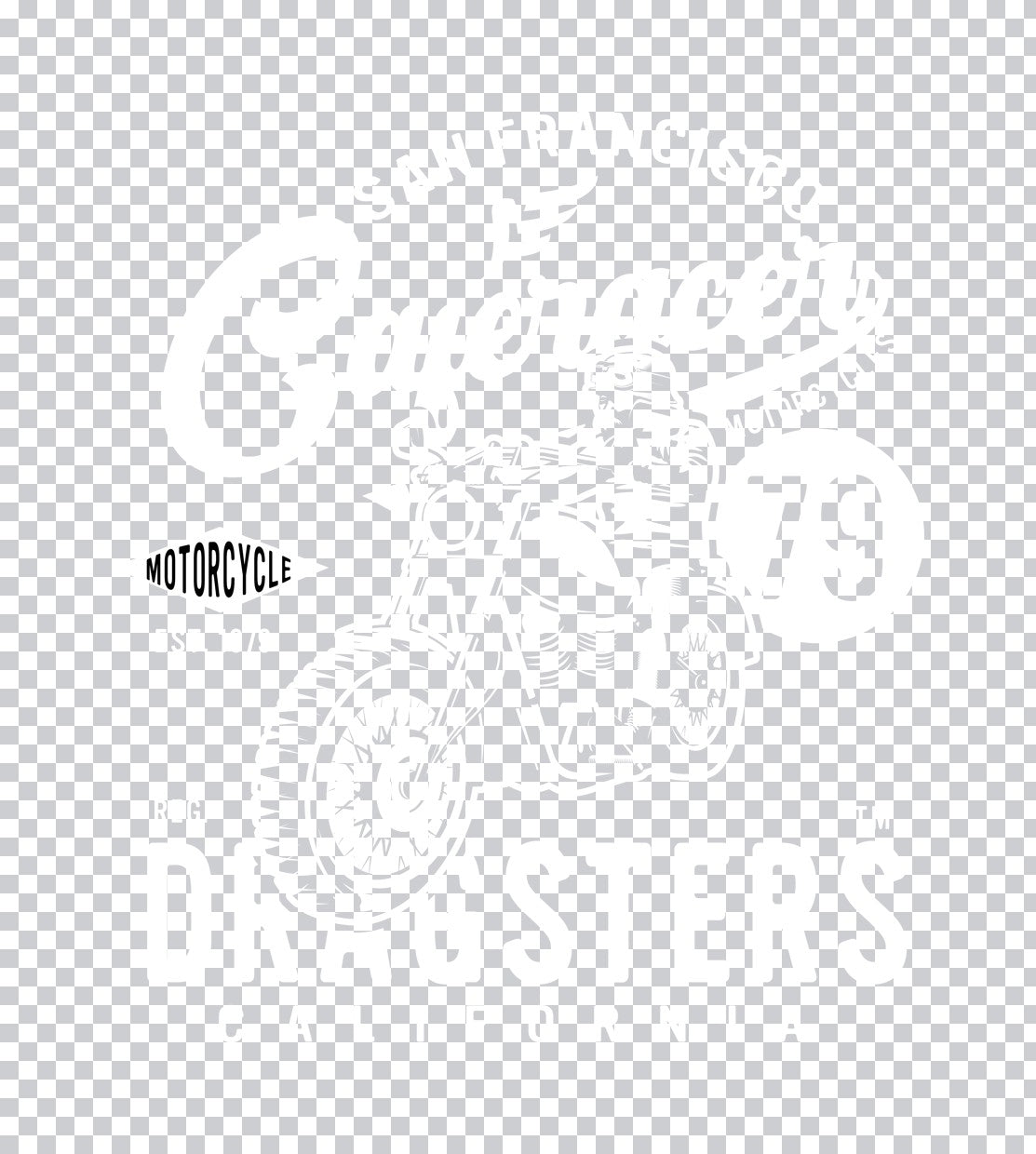 Simple Motorcycle Typography DTF Transfer