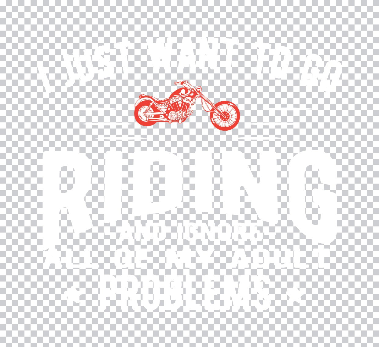 Classic Chopper Silhouette DTF Transfer