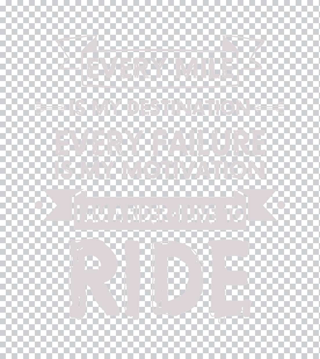 Live To Ride Inspirational DTF Transfer