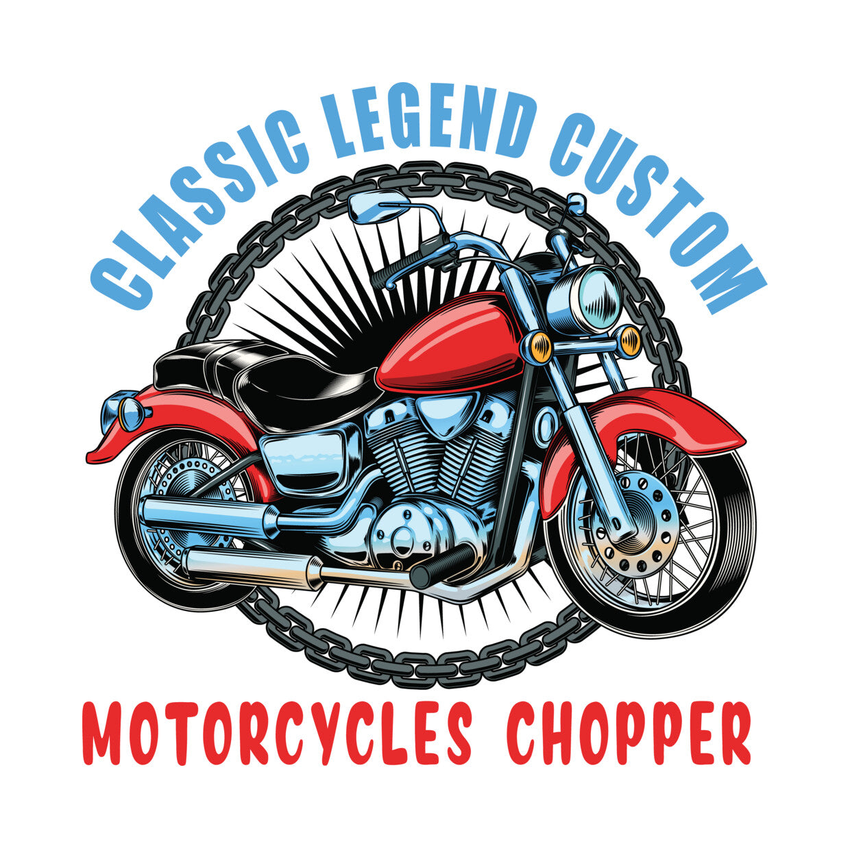 Classic Legend Custom Chopper DTF Transfer