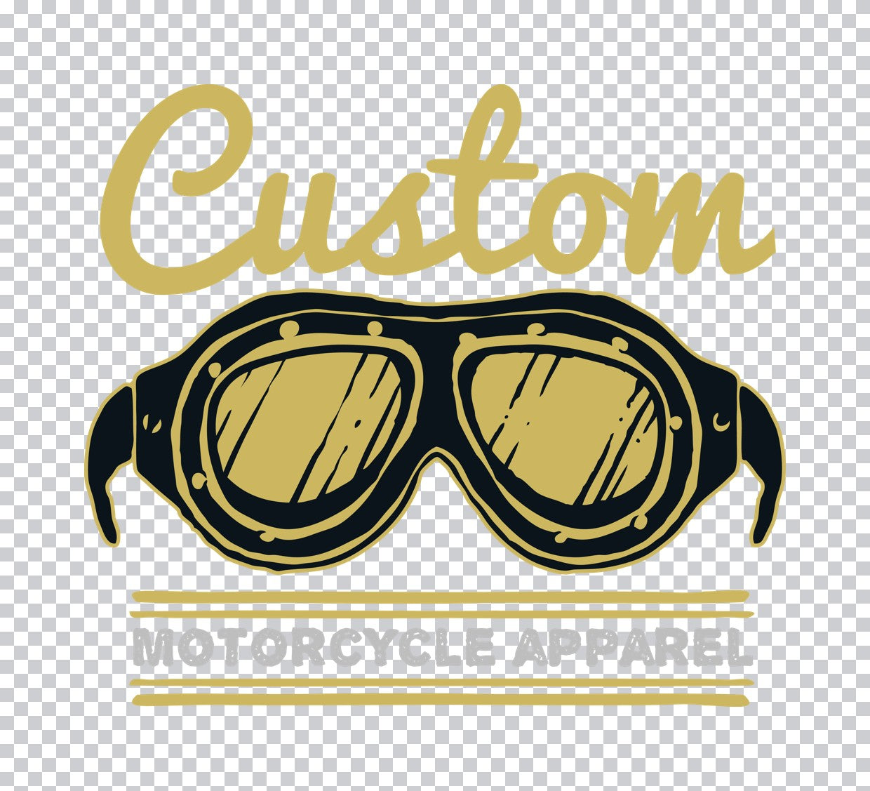 Vintage Motorcycle Goggles DTF Transfer