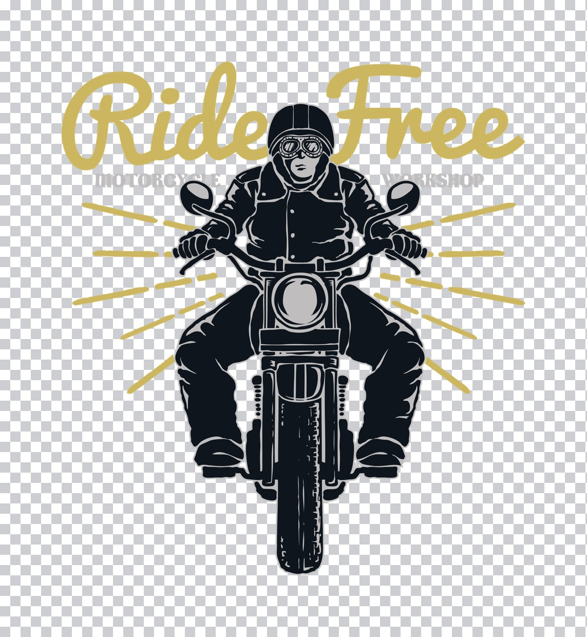 Ride Free Motorcycle Workshop DTF Transfer