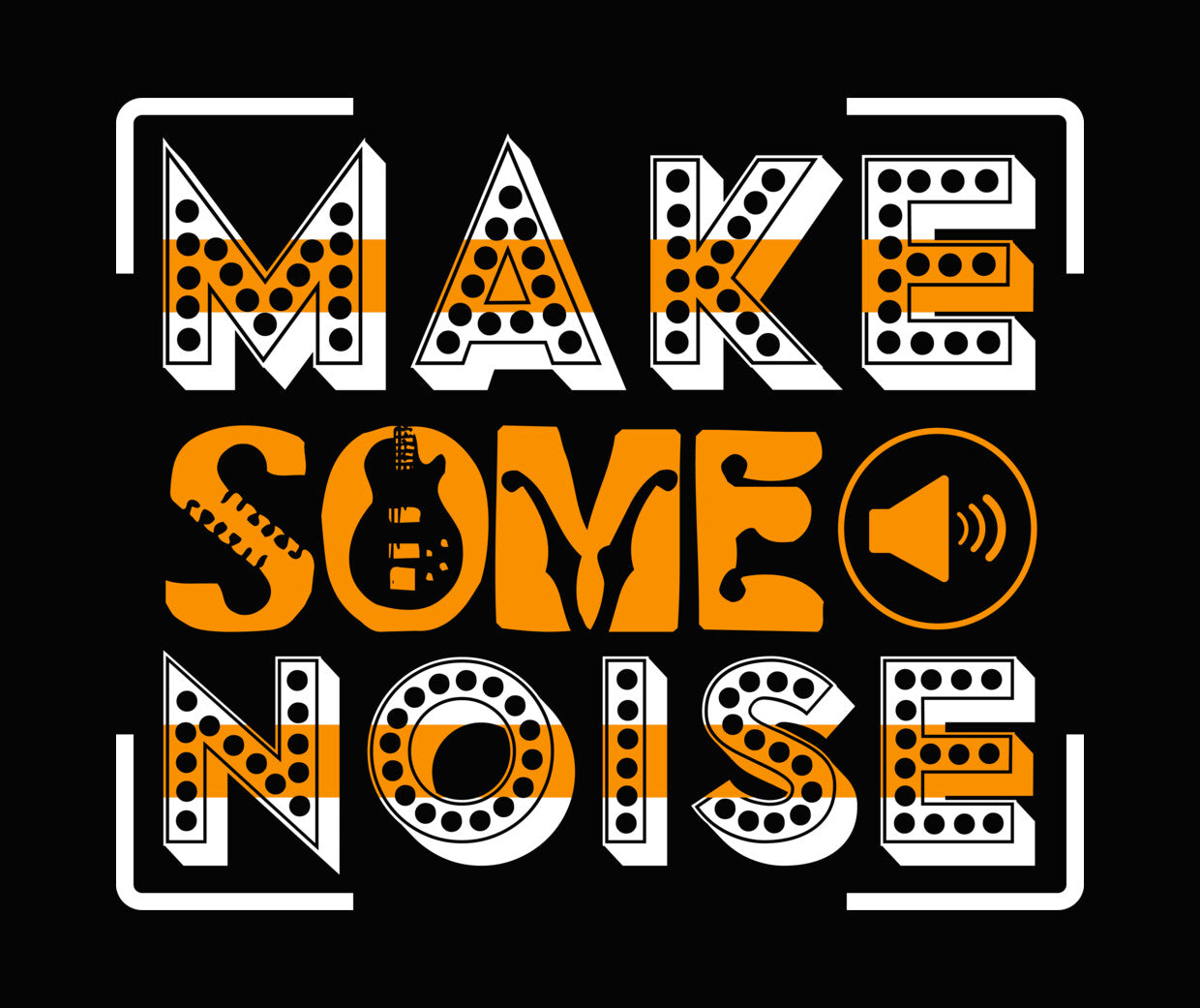 Make Some Noise Music Graphic DTF Transfer