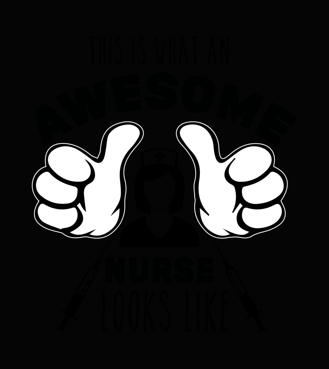Awesome Nurse Silhouette DTF Transfer