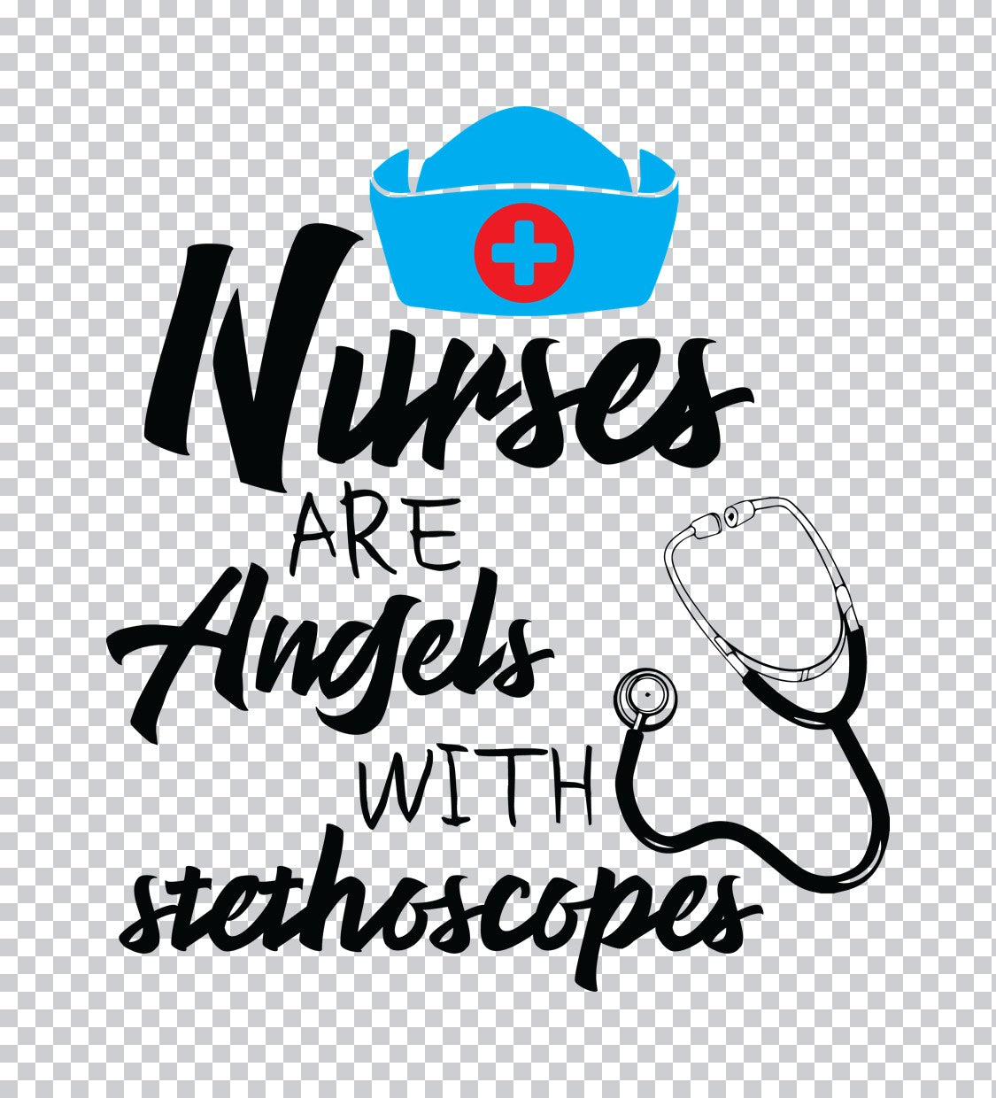 Nurses Are Angels With Stethoscopes DTF Transfer